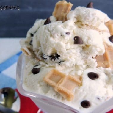 Chocolate Chip Waffle ConeIce Cream Featured