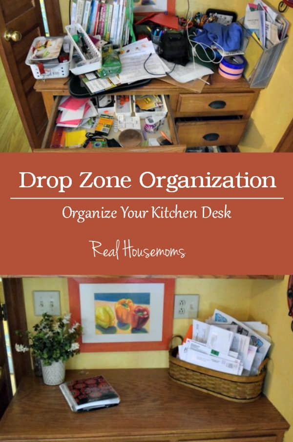 Kitchen Desk Organization - Real Housemoms