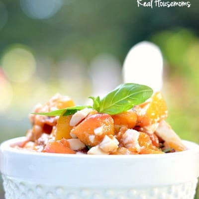 Grilled Peach Bruschetta | Real Housemoms