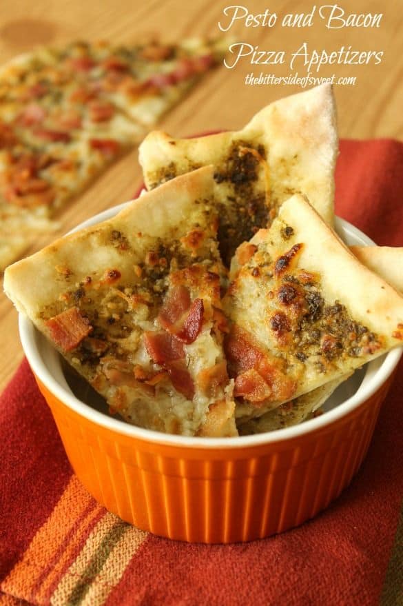 Pesto and Bacon Pizza Appetizer
