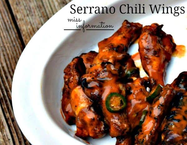 Serrano Chili Grilled Buffalo Wings