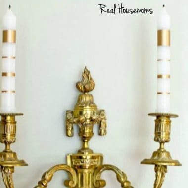 gold painted candlesticks