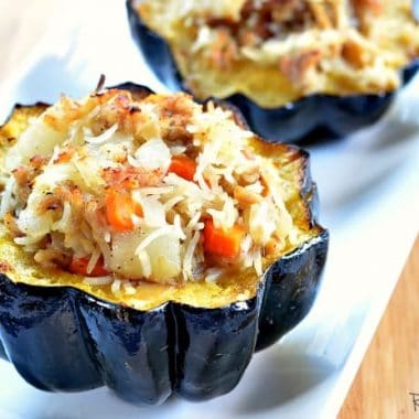 Acorn Squash Stuffed with Pear and Pork |Real Housemoms
