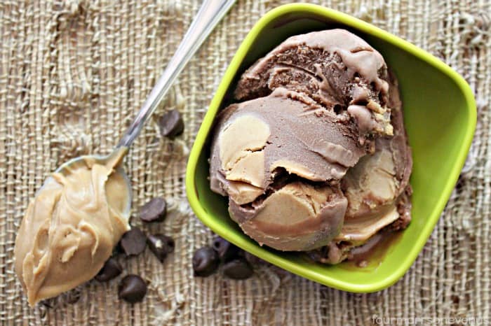 Chocolate Peanut Butter Homemade Ice Cream