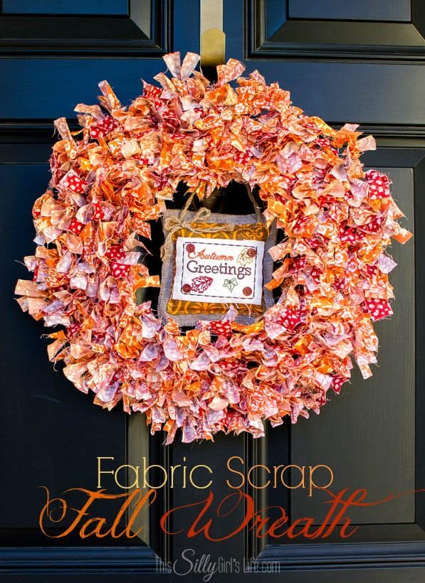 Fabric Scrap Fall Wreath