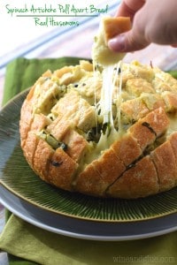 Spinach Artichoke Pull Apart Bread ⋆ Real Housemoms