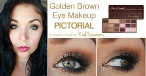 Golden Brown Eye Makeup Pictorial chocolate palette pictorial close up photos