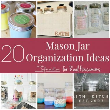 20 Mason Jar Organization Ideas