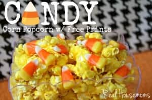 Candy Corn Treat Favors, Candy Corn Popcorn, with white yellow and orange popcorn layered to resemble candy corn