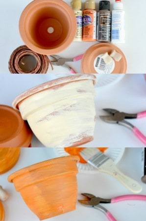 DIY Pumpkin Terracotta Pots ⋆ Real Housemoms