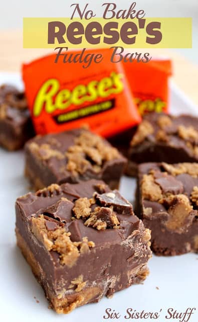 No Bake Reese’s Fudge Bars