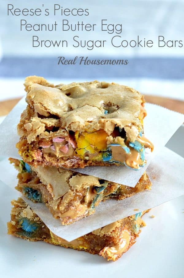 Reese's Pieces Peanut Butter Egg Brown Sugar Bars