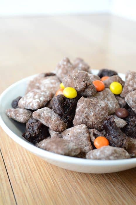 Reese’s Pieces Brownie Puppy Chow