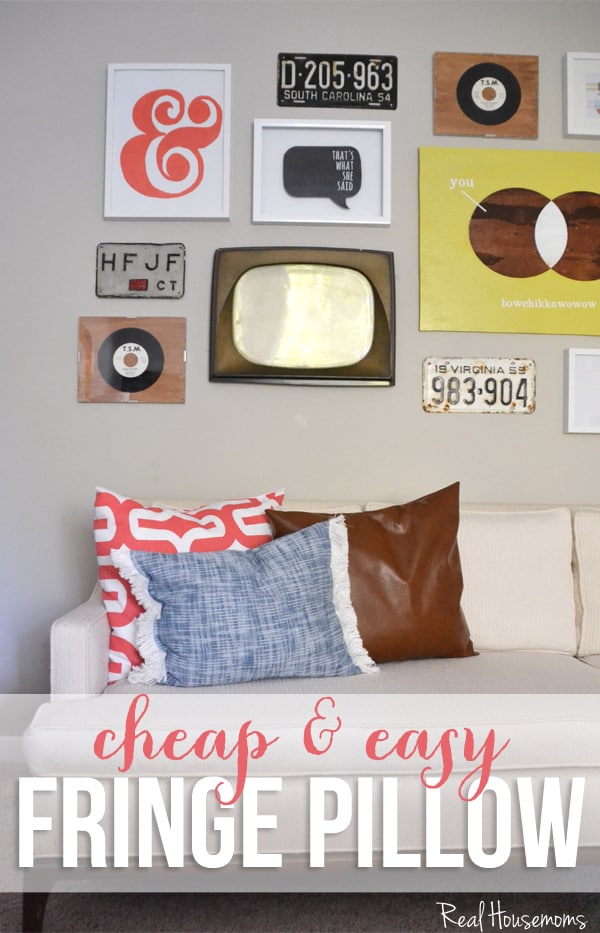 Cheap & Easy Fringe Pillow | Real Housemoms 