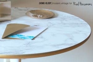 DIY Marble Top Table|Real Housemoms
