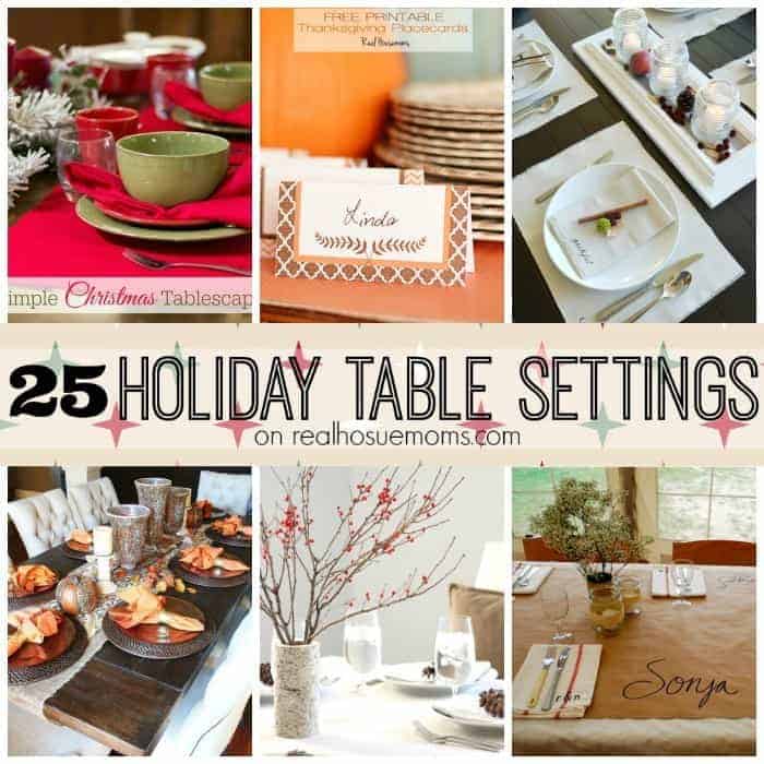 25 Holiday Table Settings