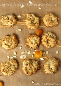 Apricot Almond Butterscotch Cookies