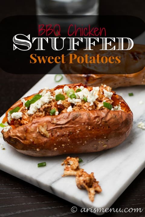 BBQ Chicken Stuffed Sweet Potatoes