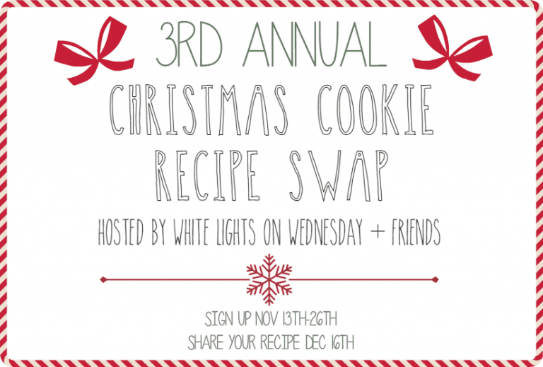 Cookie Swap graphic image with red outline and black lettering