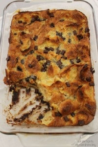 Croissant & Chocolate Bread Pudding | White Lights on Wednesday