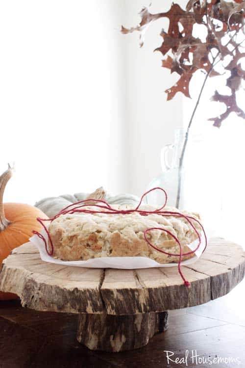 DIY Wood Slice Cake Serving Pedestal | Real Housemoms