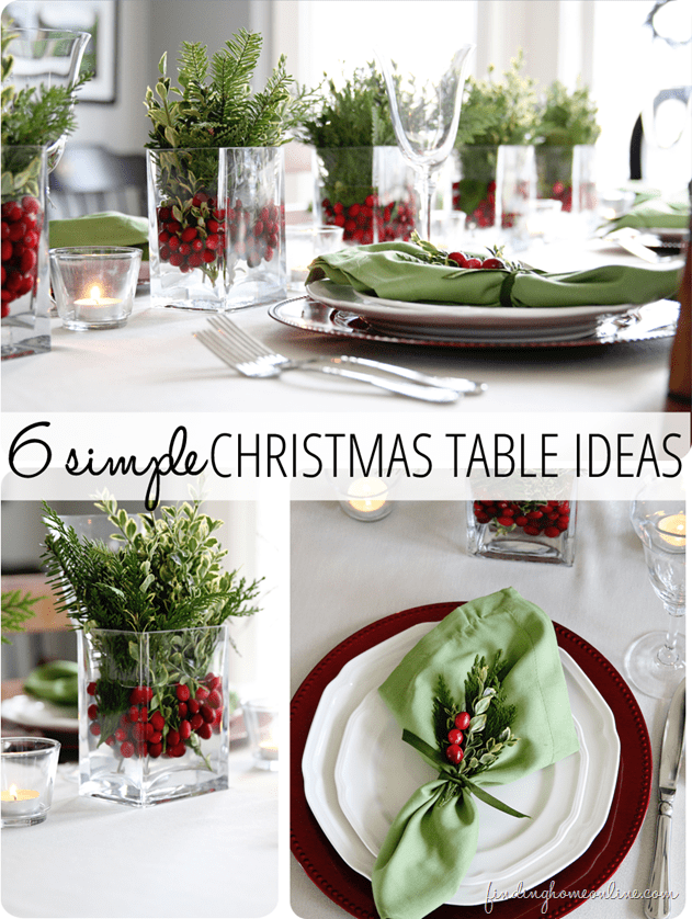 Simple Christmas Table Ideas