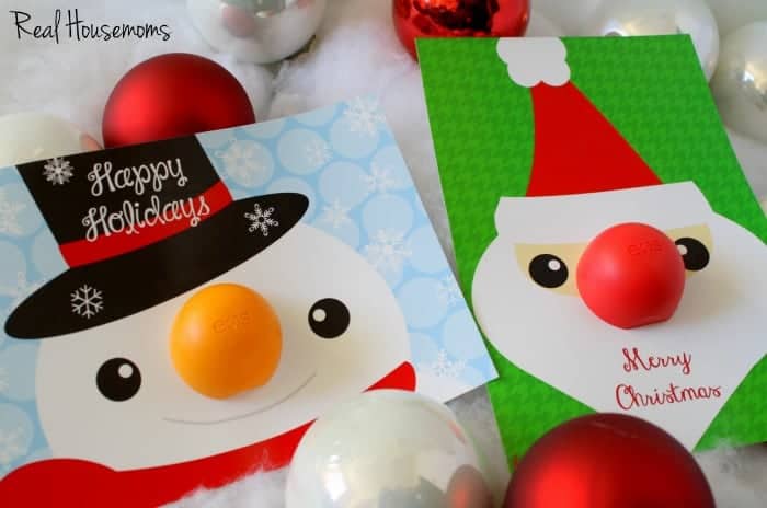 EOS Lip Balm Santa and Snowman Gift Idea ⋆ Real Housemoms