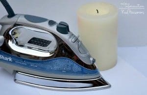 how to remove wax from carpet fabric, Photo of iron and candle