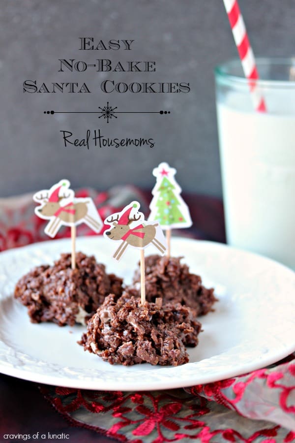 No Bake Santa Cookies | Real Housemoms
