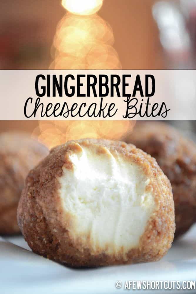 Gingerbread Cheesecake Bites