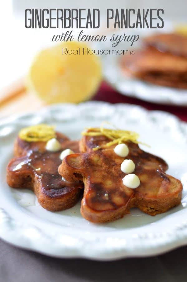 Gingerbread Pancakes with Lemon Syrup