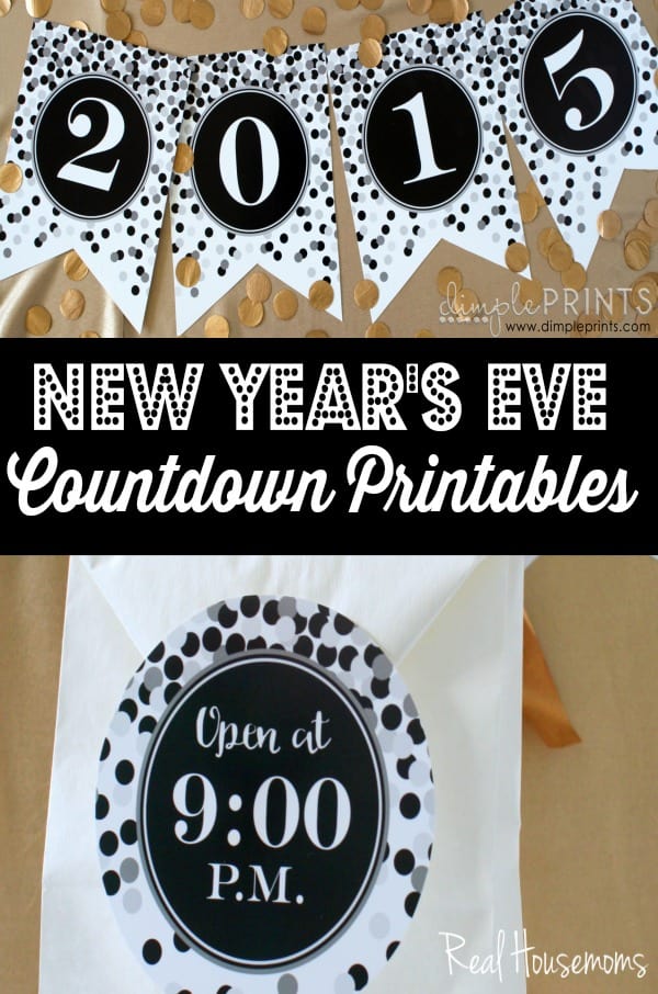 New Year's Eve Printables and Treat Bag Countdown | Real Housemoms