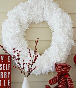 Anthropologie Inspired Wool Wreath from View From The Fridge