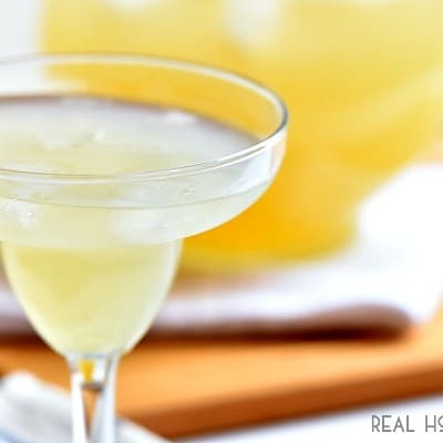 Beergarita cocktail in a margarita glass mixture of corona and margarita