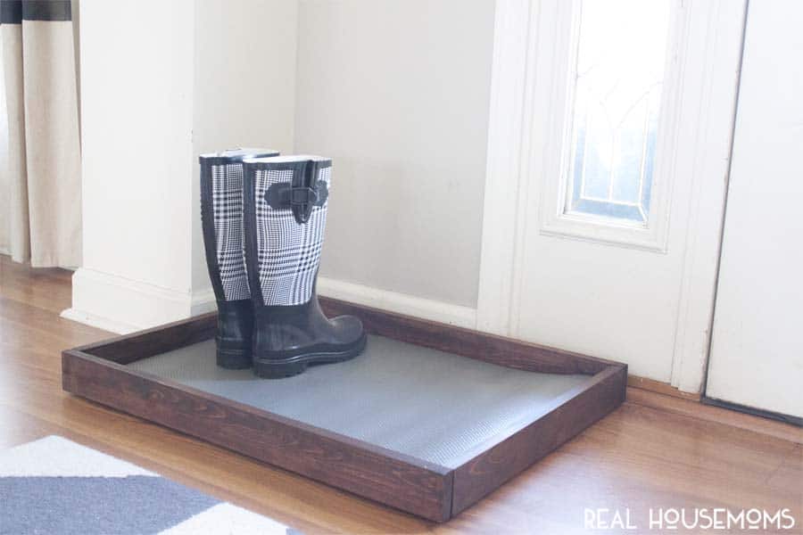 How to Make a Modern DIY Boot Tray from Two Boards