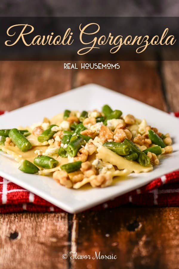 Ravioli Gorgonzola with Walnuts and Green Beans | Real Housemoms