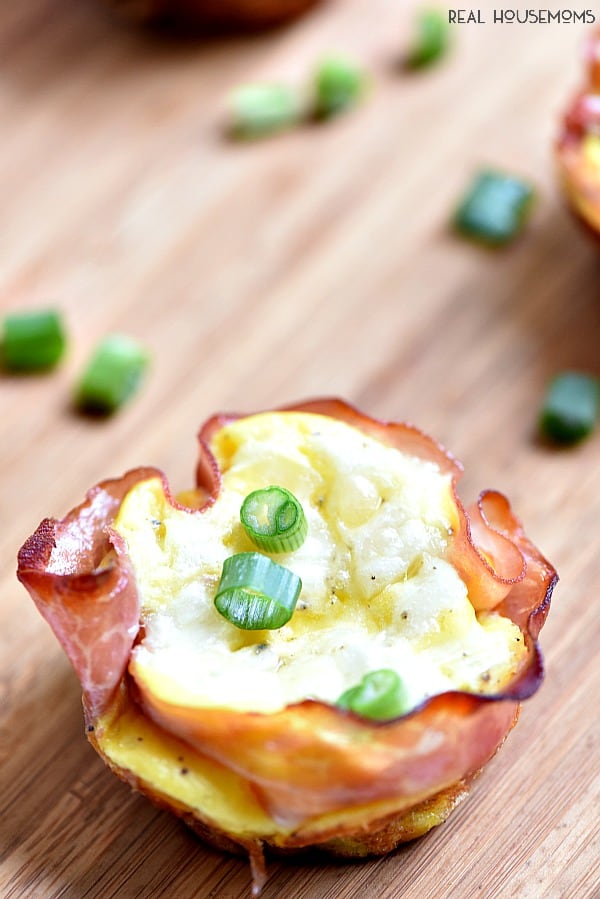 Ham Swiss and Egg Cups are such an easy make ahead breakfast full of protein and lots of yummy flavor!