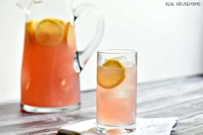 Moscato Pink Lemonade served in a pitcher