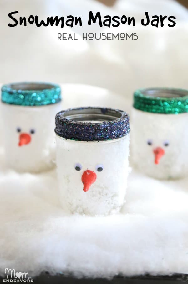 Snowman Mason Jars | Real Housemoms