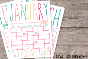 Printable 2015 Calendar ⋆ Real Housemoms