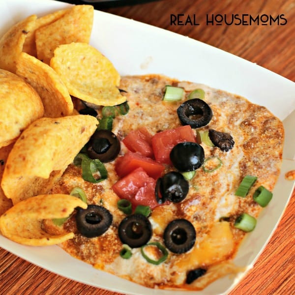 Slow Cooker 7-Layer Chili Cheese Dip l Real Housemoms