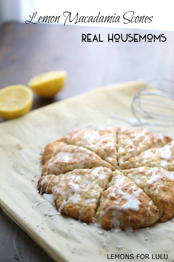 Lemon Macadamia Scones are the perfect pick me up any time of day!