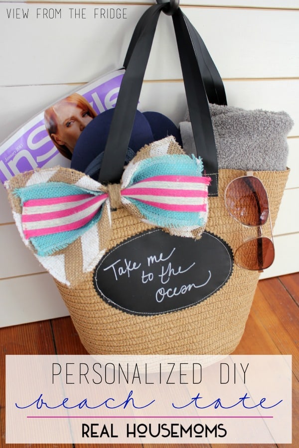 Personalized $1 Spot DIY Personalized Beach Tote | Real Housemoms