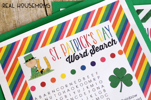 St. Patrick's Day Word Search | Real Housemoms