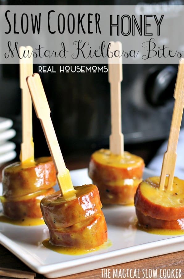 Slow Cooker Honey Mustard Kielbasa Bites ⋆ Real Housemoms