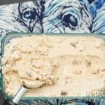 Rich and creamy peanut butter ice cream loaded with Reese's peanut butter cups. Serevd in a large glass baking dish