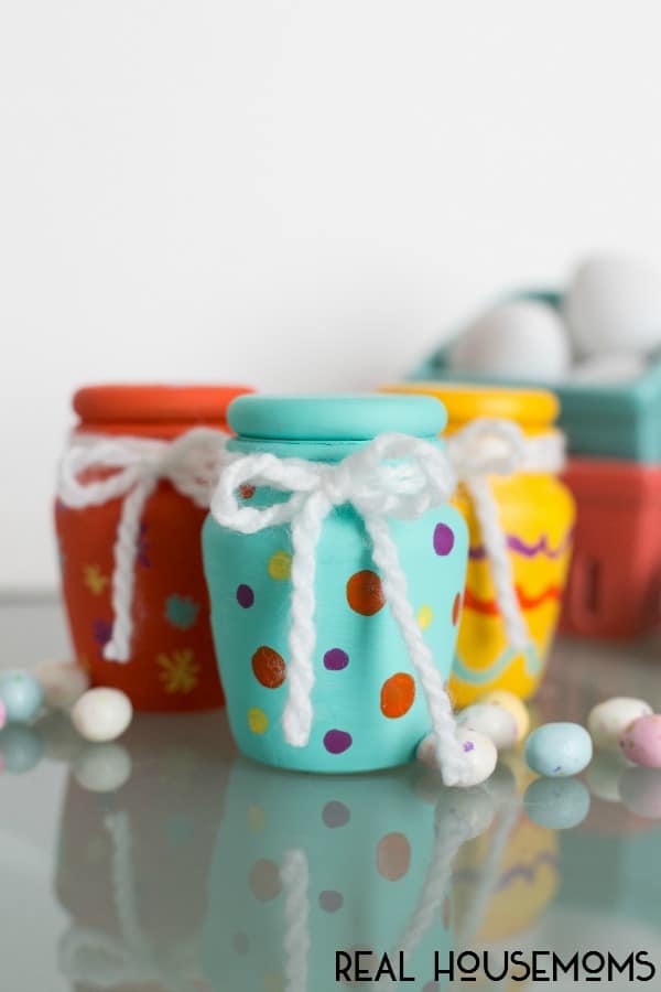 Easter Egg Painted Treat Jars | Real Housemoms