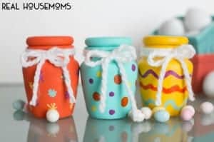 Easter Egg Painted Treat Jars | Real Housemoms