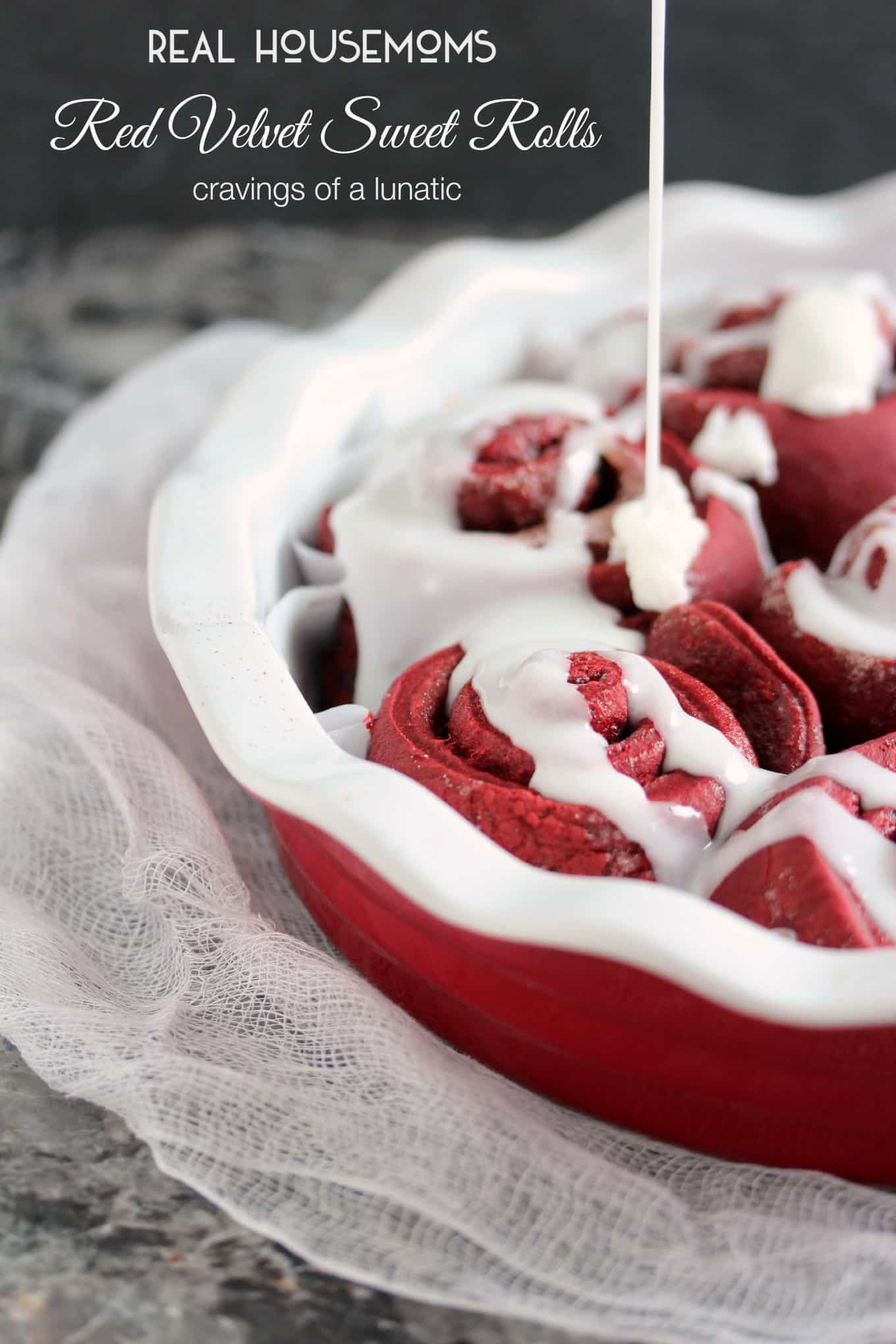 Red Velvet Sweet Rolls for Real Housemoms by Cravings of a Lunatic