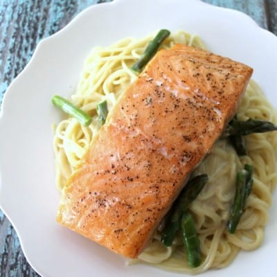 Salmon with Angel Hair | Real Housemoms